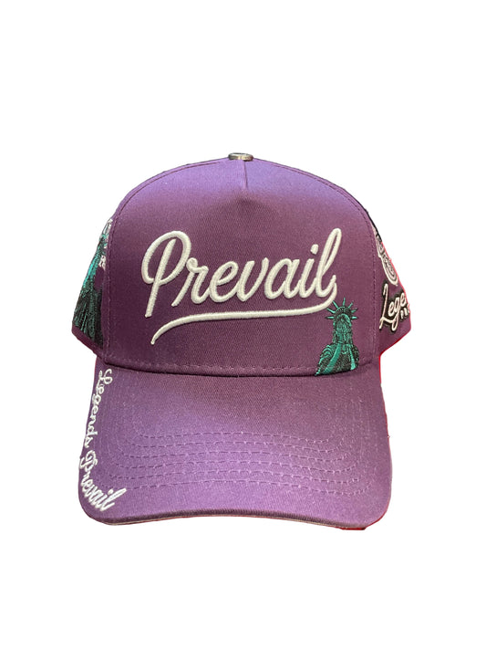 Prevail Purple & White Hat