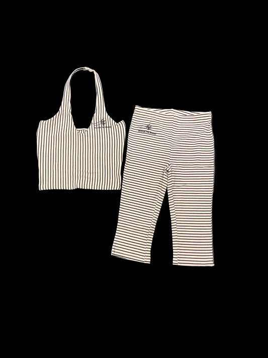Bougie The Brand Cream & Black Capri Set
