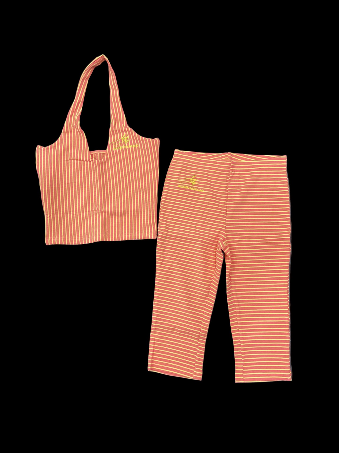 Bougie The Brand Orange & Butter Yellow Capri Set