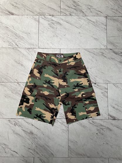 NME Camo Rhinestone Shorts