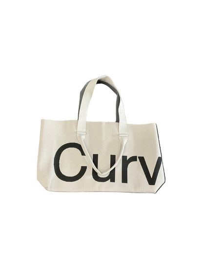 Curve Knit Dark Grey/Light Grey Two Tone Tote Bag