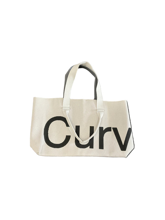 Curve Knit Dark Grey/Light Grey Two Tone Tote Bag