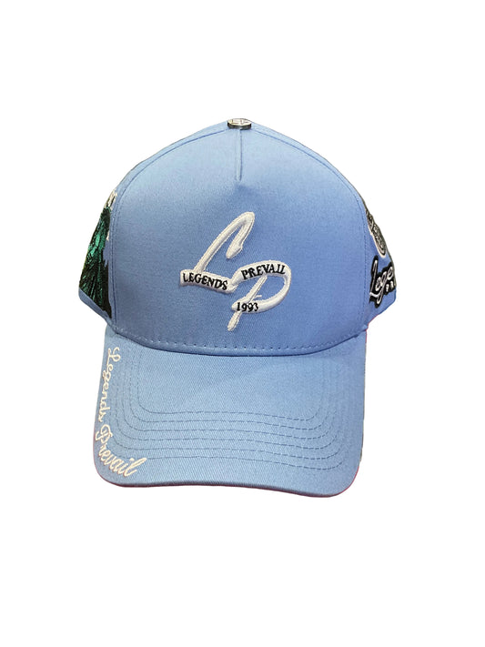 Lp Baby Blue & White Hat
