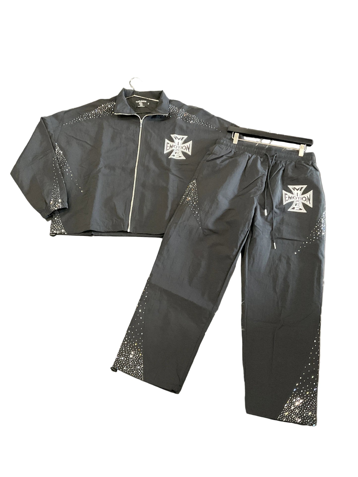 Mixed Emotion Black Nylon Set