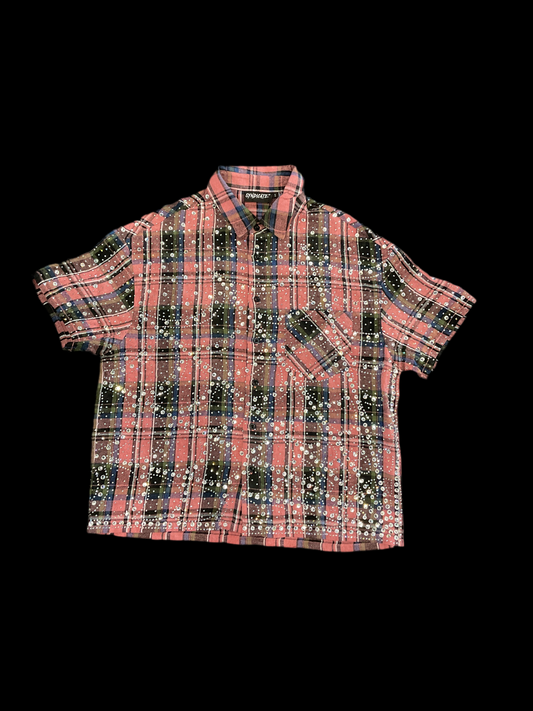 Syndicate ShortSleeve Rhinestone Flannel (pink)