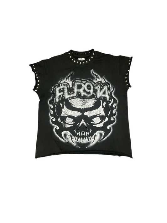 Floor 914 Black Sleeveless Shirt