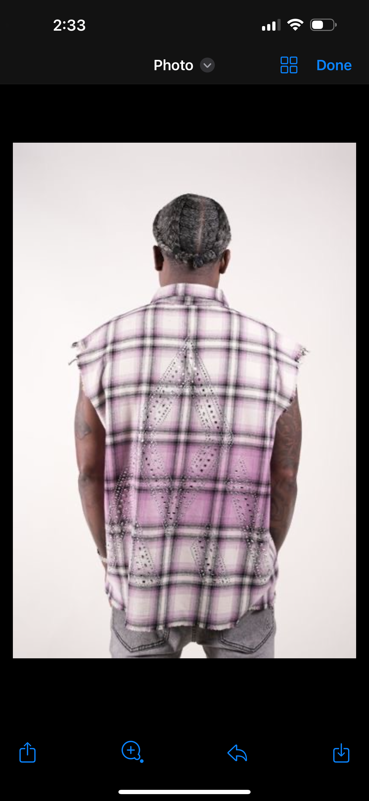 Rhinestone Flannel Purple