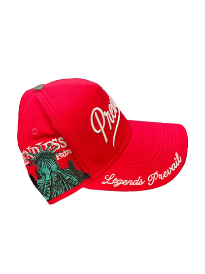 Prevail Red & White Hat