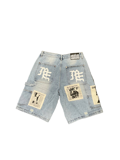Mixed Emotions Denim Shorts (Light Wash Blue)