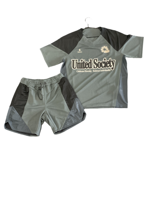 Alpha Style Black Soccer Jersey Set