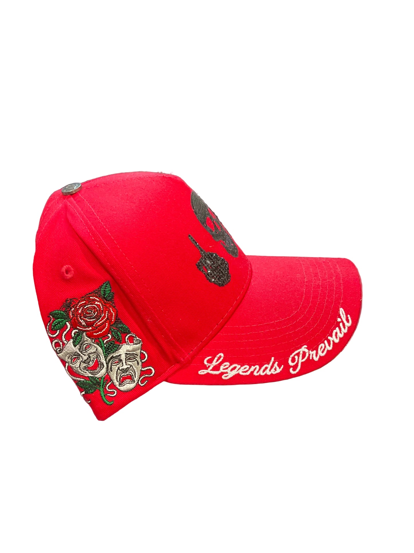 Legends Prevail Skull Red Hat