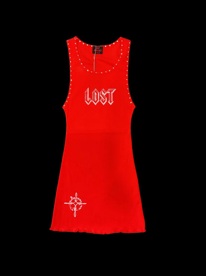 Lost Intricacy Chrome Red Dress
