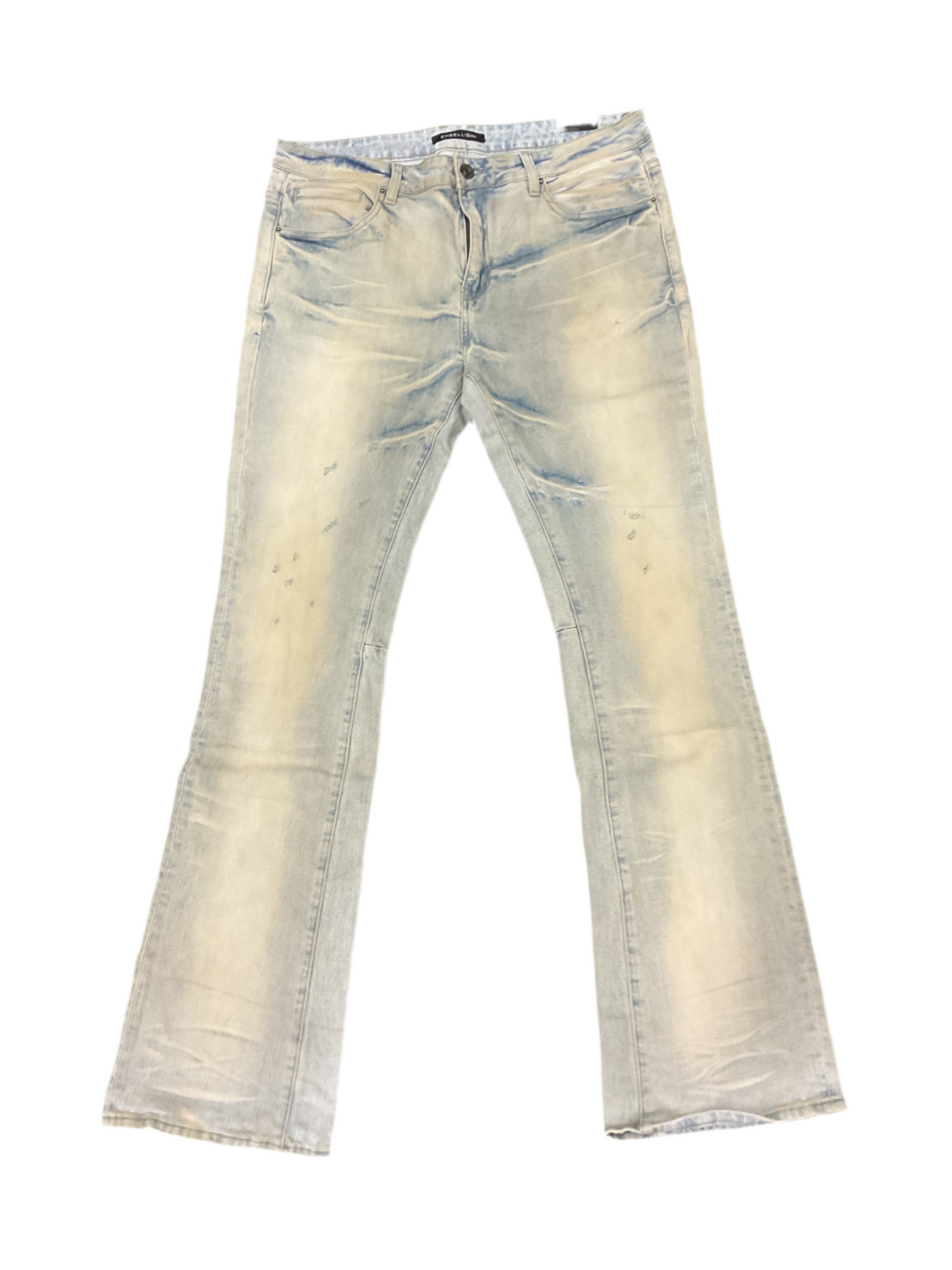 Embellish Sand Wash Flare Denim