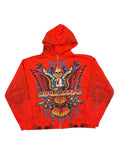 Diplomats skull gang orange zip up