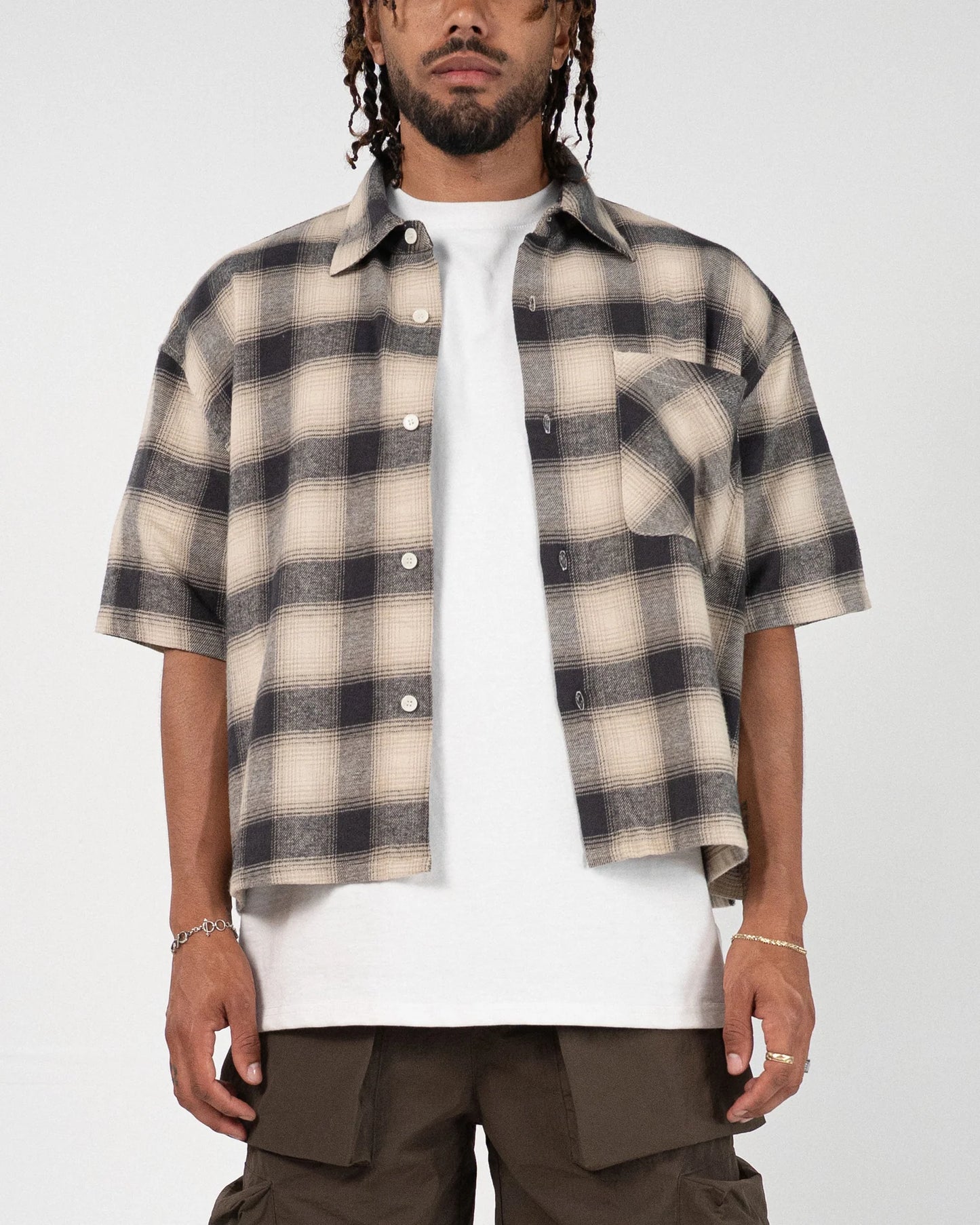 EPTM Boxy Flannel Vintage Black
