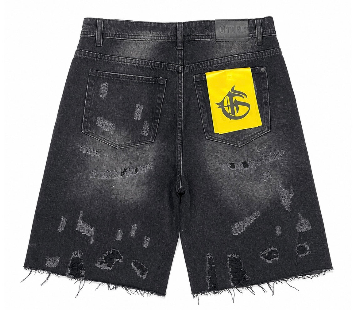 GFTD black Denim Shorts