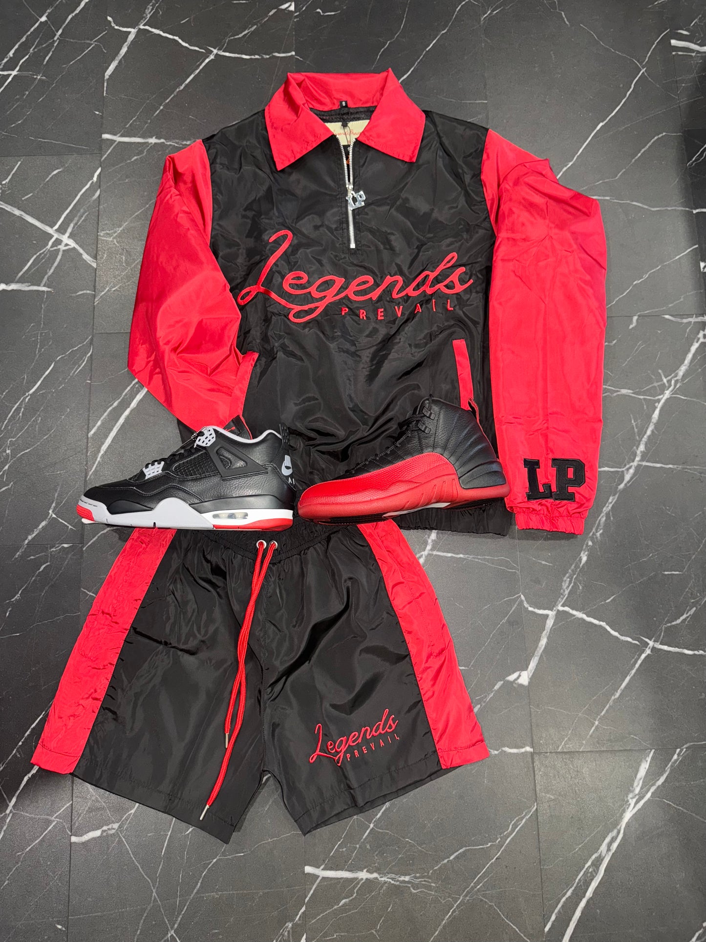 Legends Prevail Windbreaker Set Blk/Red