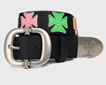 Iron Crest Patch Belt Black & Multi Color