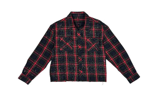 Flannel Grey/red