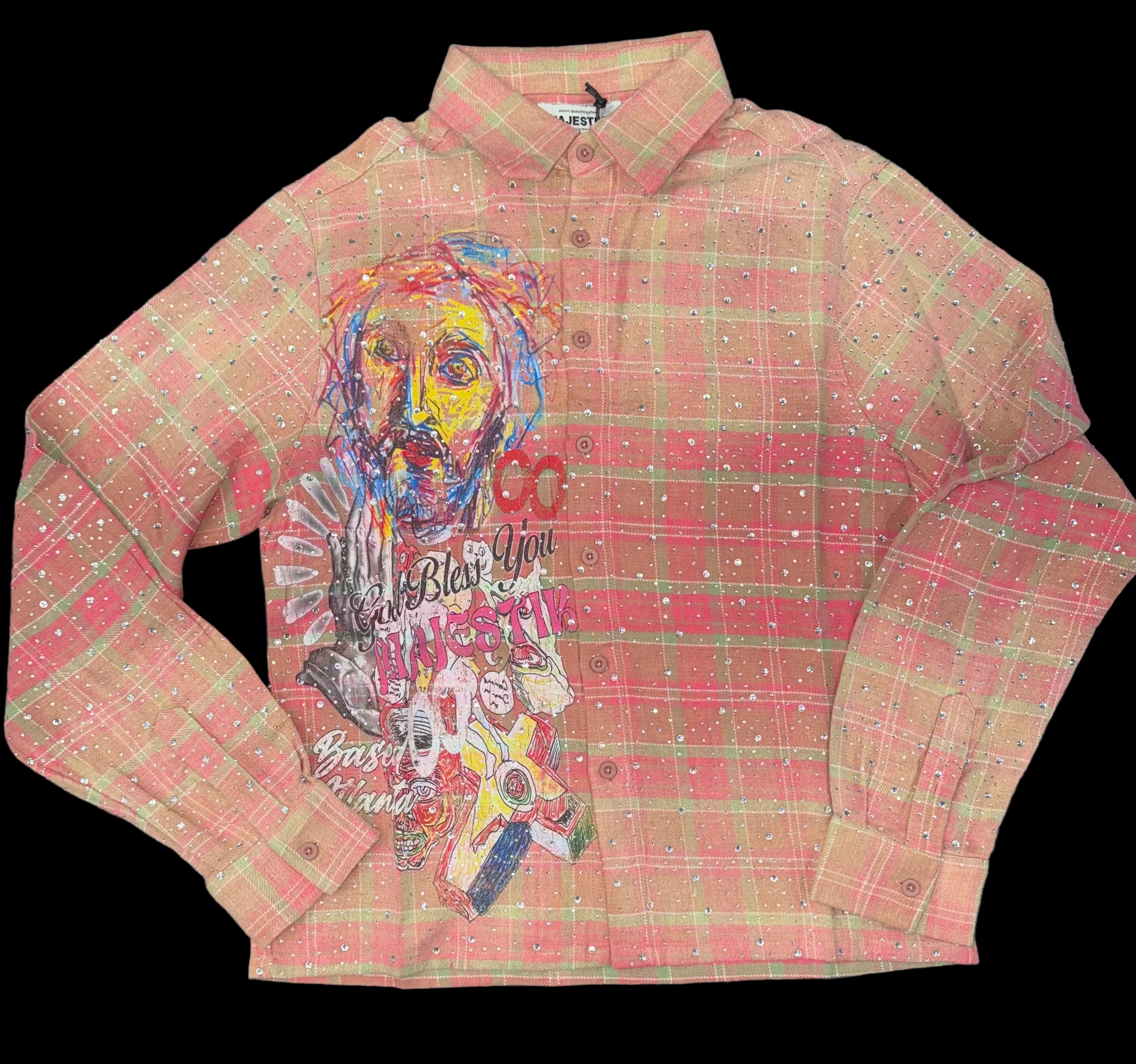 Majestik Rhinestone Flannel