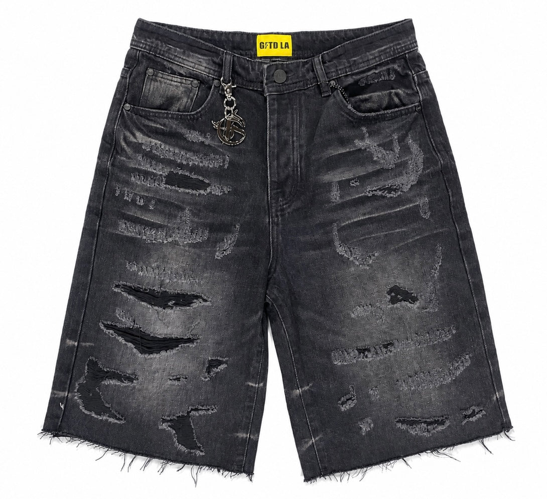 GFTD black Denim Shorts