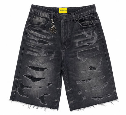 GFTD black Denim Shorts