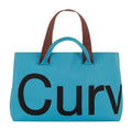 Curve Cerulean Knit Tote Bag
