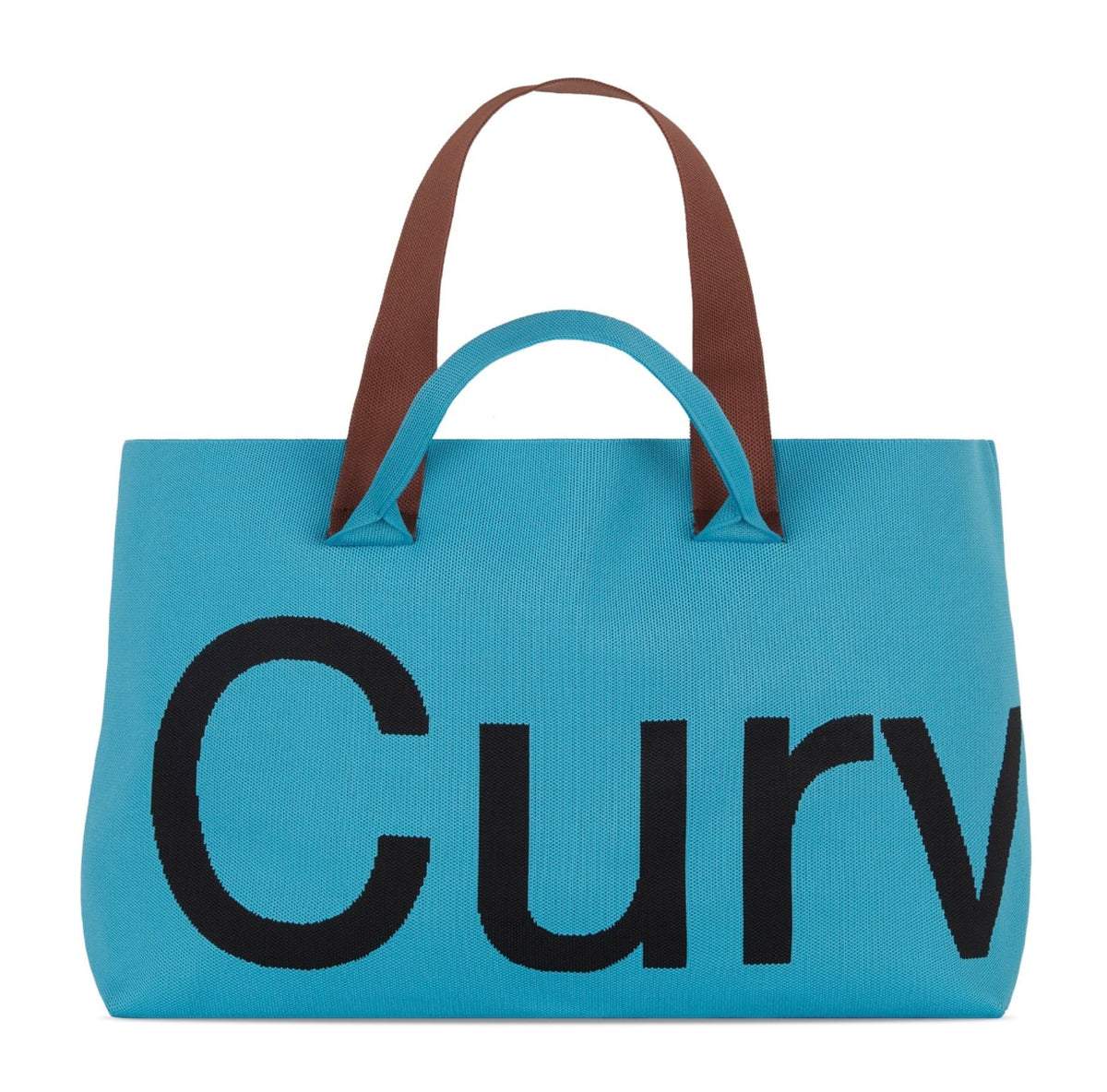 Curve Cerulean Knit Tote Bag