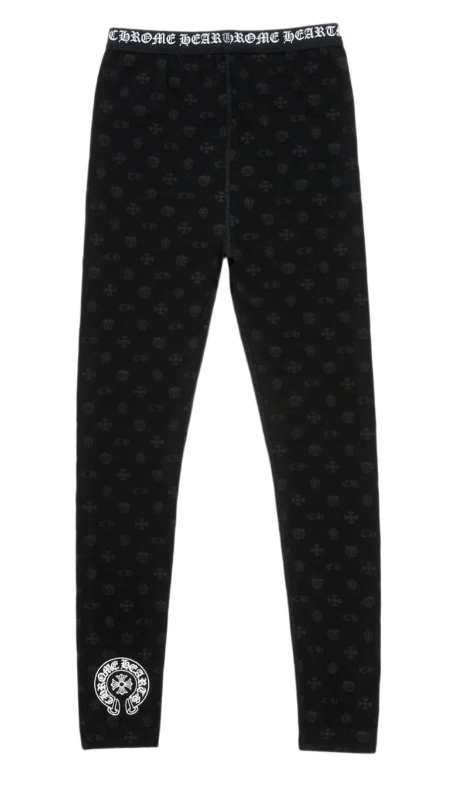 Chrome Heart Horseshoe Monogram Black Leggings