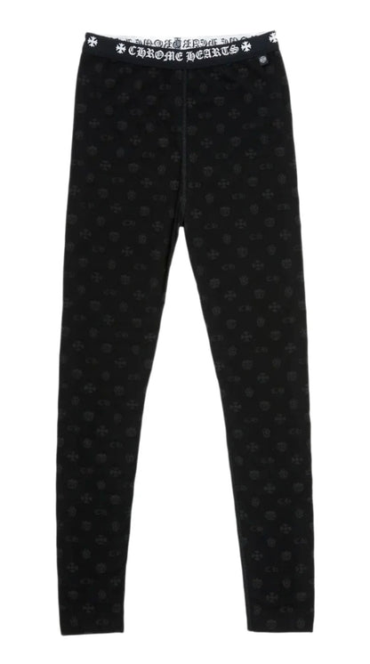 Chrome Heart Horseshoe Monogram Black Leggings