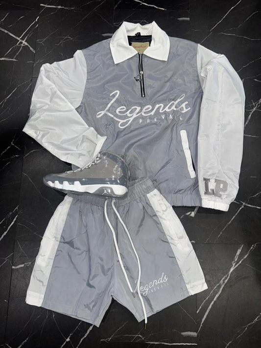 Legends Prevail Windbreaker Set Grey/White