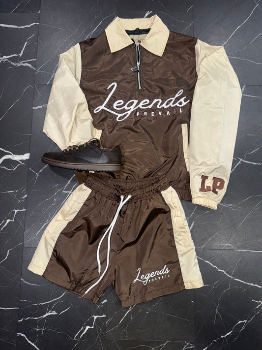Legends Prevail Windbreaker Set Brown