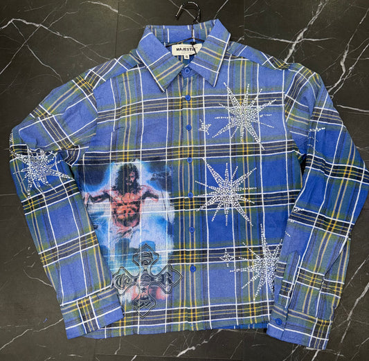 Majestic Rhinestone Flannel