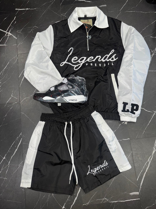 Legends Prevail Windbreaker Set Blk/White
