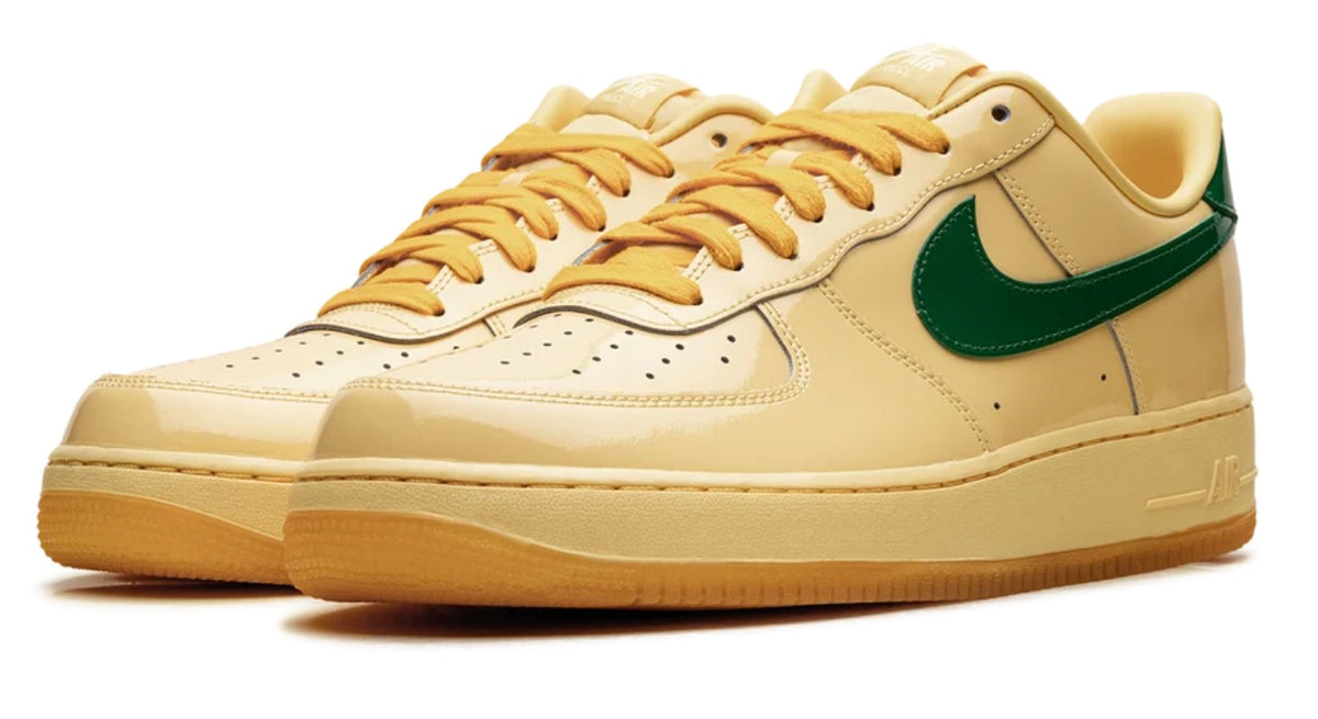 Nike Air Force 1 Patent Leather Topez Gold