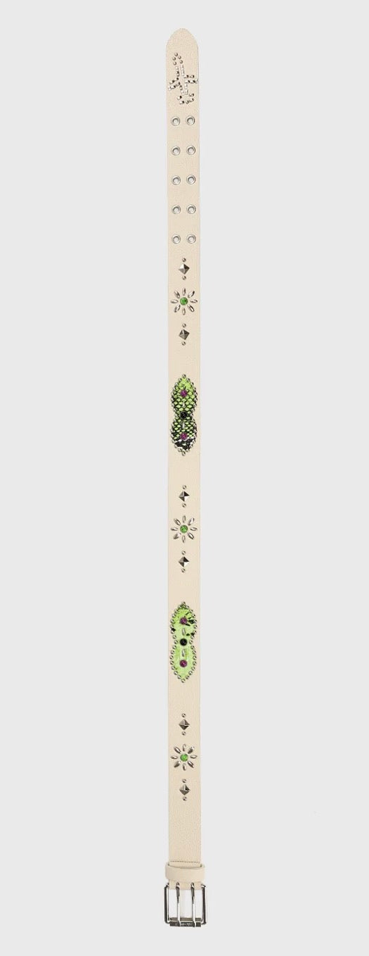 White Passport Belt