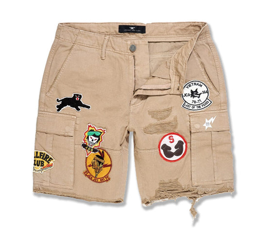 Jc khaki patch shorts