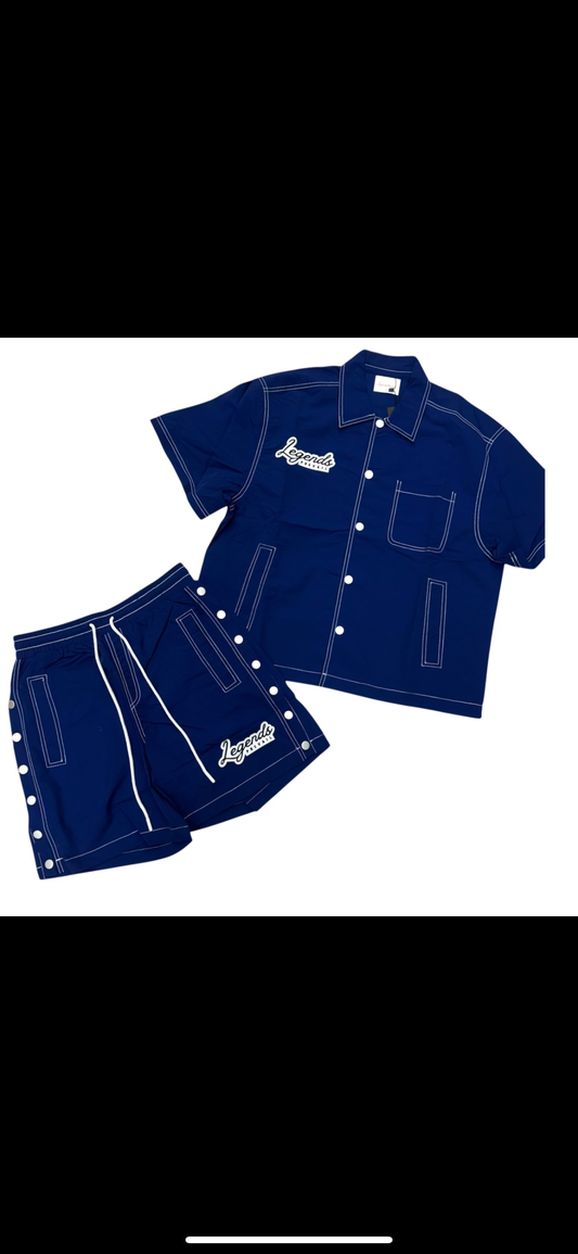 Legends Prevail Navy Short Set