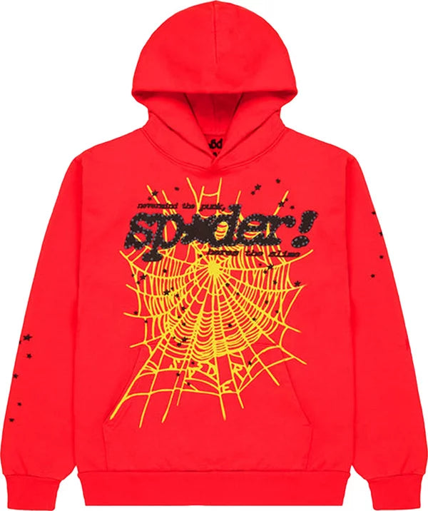 Spider Red Yellow Web Hoodie