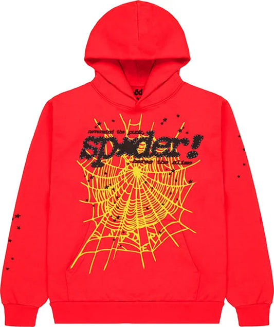 Spider Red Yellow Web Hoodie