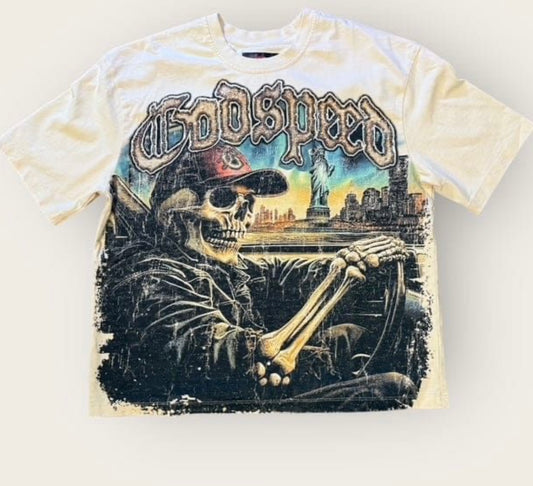 Godspeed sightseeing bone T-shirt