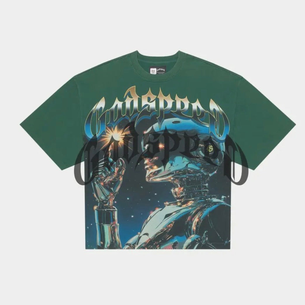 Godspeed Sputnik Moment Green Shirt