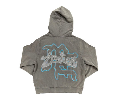 Mixed Emotion Grey Rhinestone Hoodie