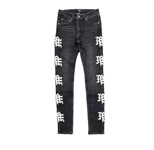 Mixed Emotion Monogram Black Denim