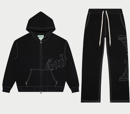 Godspeed Stitched Black Logo Sweatsuit