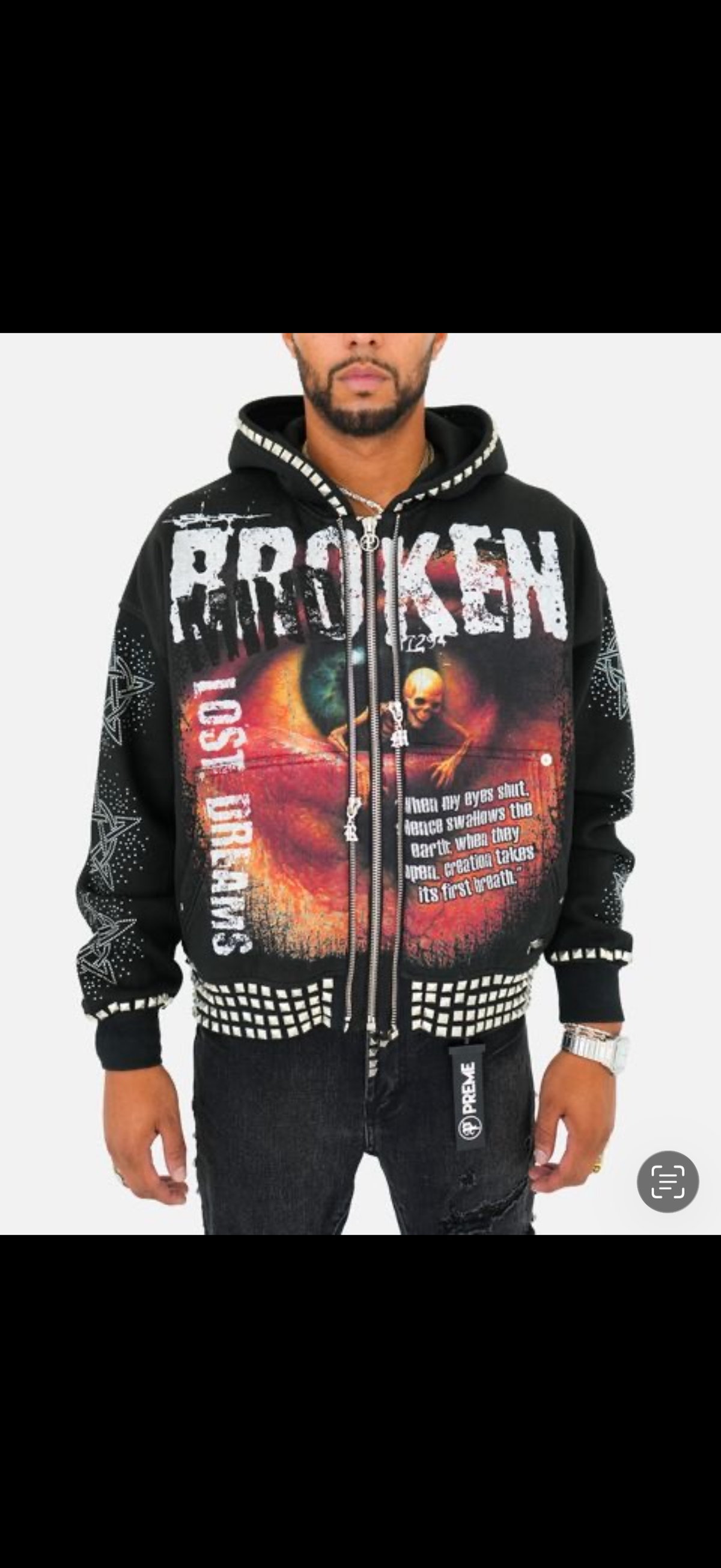 Preme Black Zip Up
