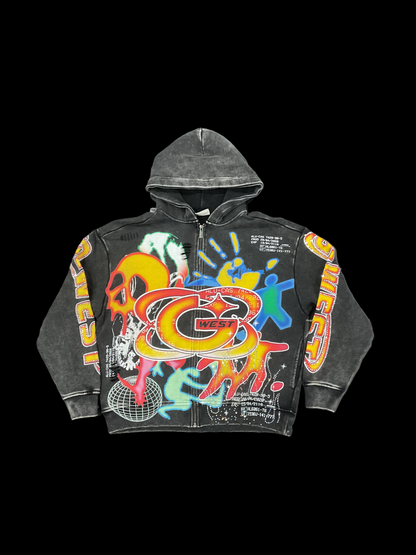 GWest Black Zip Up