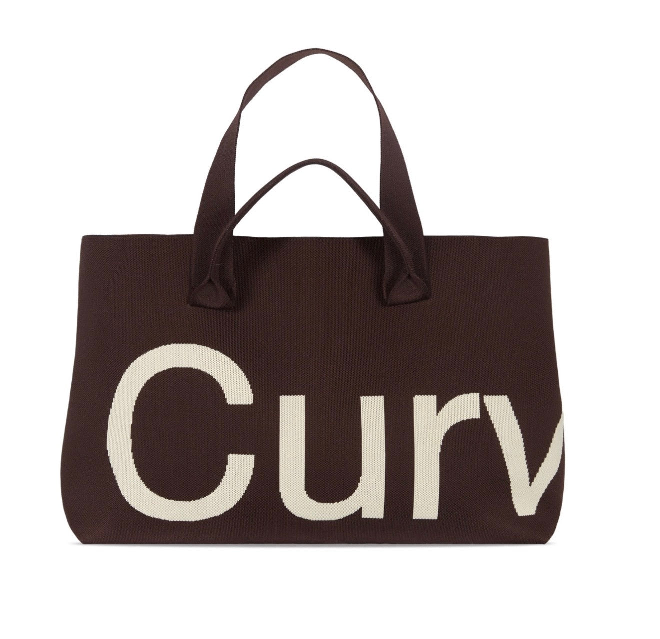 Curve Knit Chocolate Tote Bag