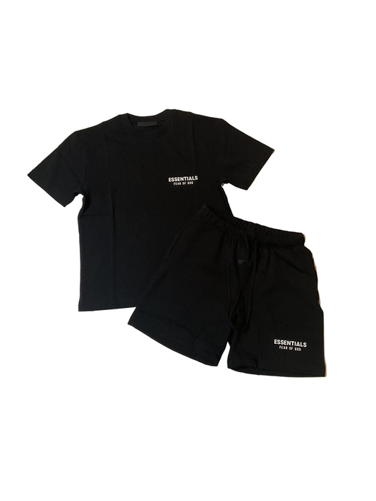 Essentials FOG Shorts Set Black/White