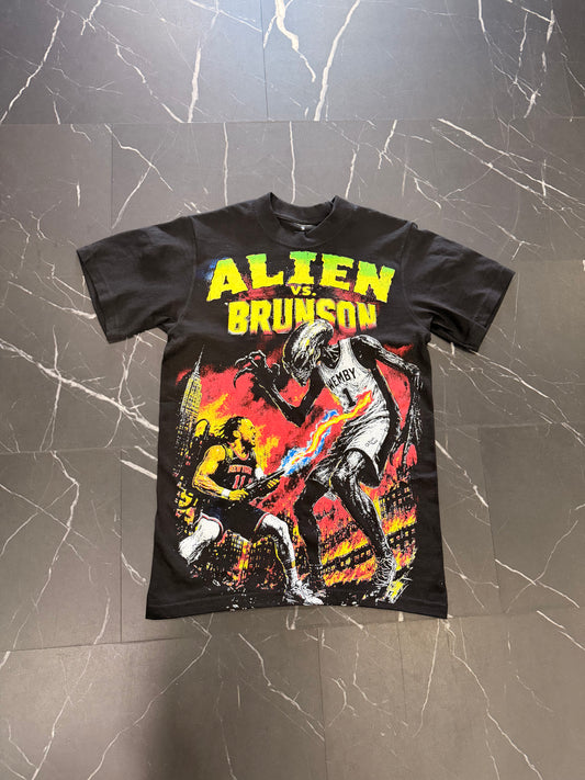 Knicks Alien Vs. Brunson T-Shirt